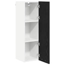 vidaXL Függő szekrény Riga Fekete tölgy 30 x 31 x 100 cm Faanyag