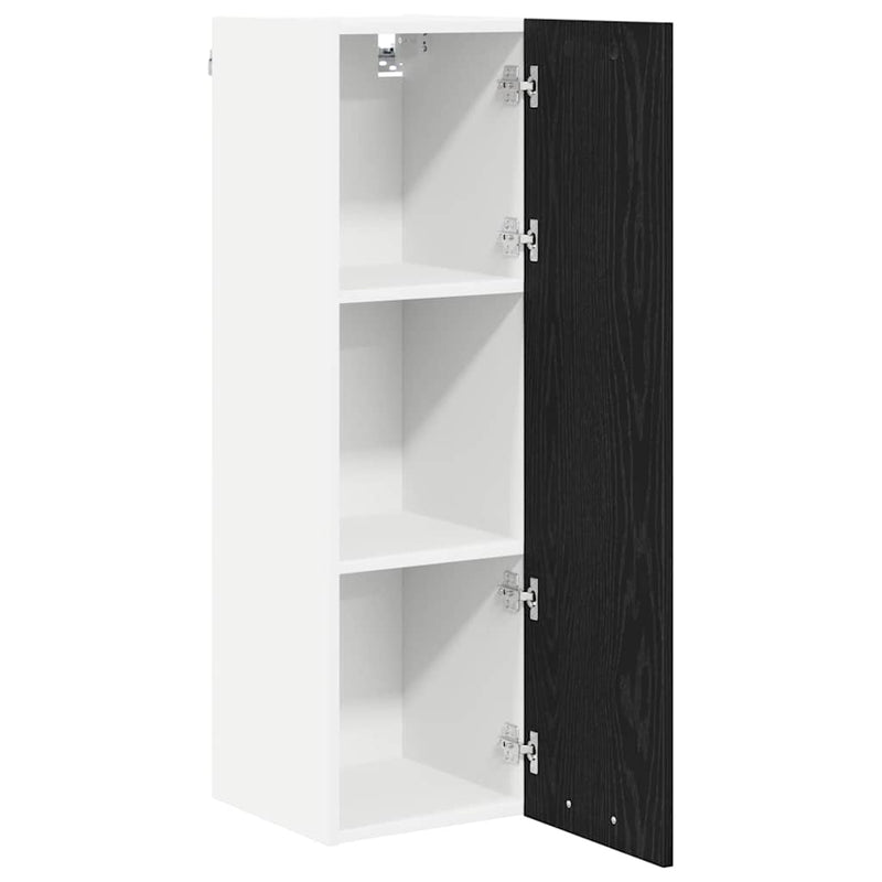 vidaXL Függő szekrény Riga Fekete tölgy 30 x 31 x 100 cm Faanyag