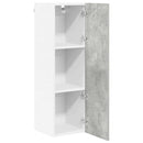 vidaXL Függő szekrény tárolóval Beton Szürke 30 x 31 x 100 cm Faanyag