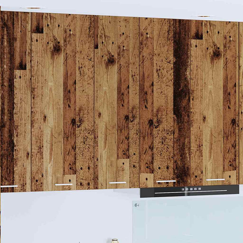 vidaXL Függő szekrény tárolóval Riga Öreg fa 30 x 31 x 100 cm Faanyag