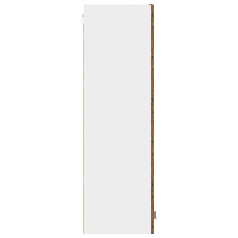 vidaXL Függő szekrény tárolóval Riga Öreg fa 30 x 31 x 100 cm Faanyag