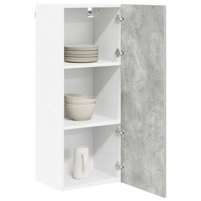 vidaXL Függő szekrény Riga Beton Szürke 40 x 31 x 100 cm Faanyag