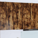 vidaXL Függő szekrény tárolóval Füstölt tölgy 40 x 31 x 100 cm Faanyag