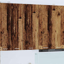 vidaXL Függő szekrény tárolóval Riga Öreg fa 40 x 31 x 100 cm Faanyag