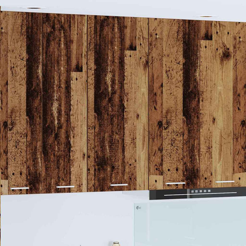 vidaXL Függő szekrény tárolóval Riga Öreg fa 40 x 31 x 100 cm Faanyag