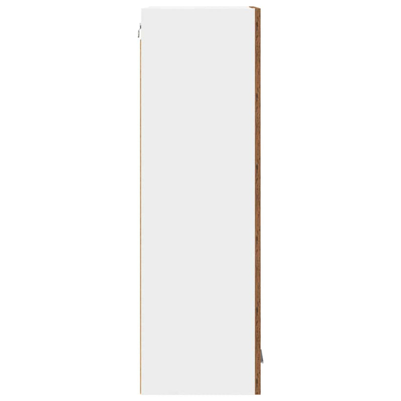 vidaXL Függő szekrény tárolóval Riga Öreg fa 40 x 31 x 100 cm Faanyag