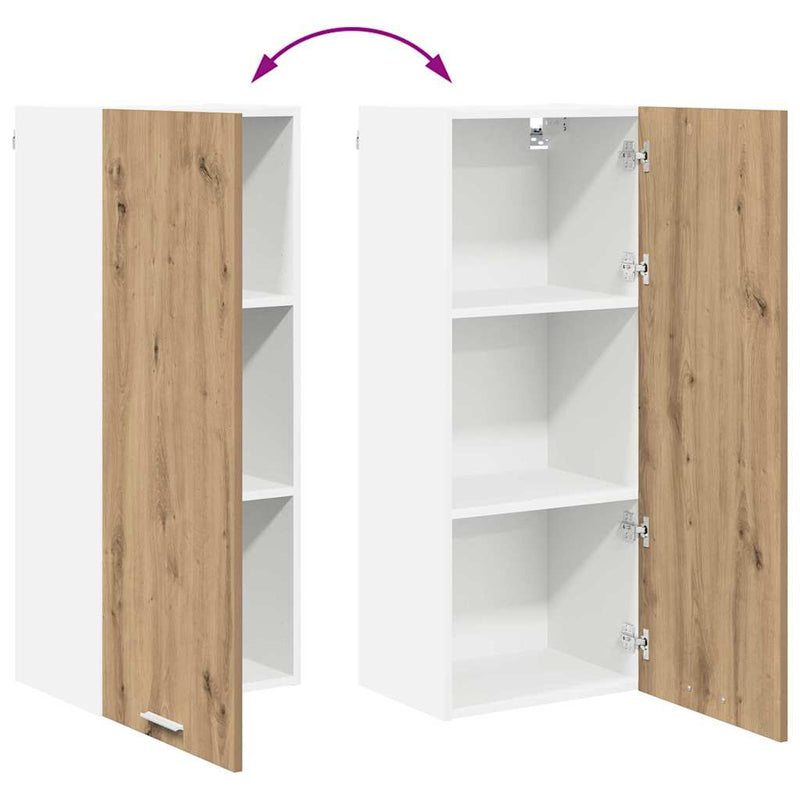 vidaXL Függő szekrény Riga Artisan tölgy 40 x 31 x 100 cm Faanyag