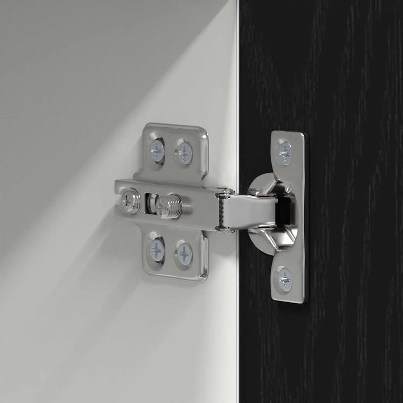 vidaXL Függő szekrény Riga Fekete tölgy és fehér 50 x 31 x 100 cm