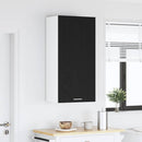 vidaXL Függő szekrény Fekete tölgy és fehér 50 x 31 x 100 cm Faanyag