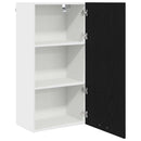 vidaXL Függő szekrény Fekete tölgy és fehér 50 x 31 x 100 cm Faanyag