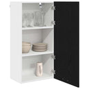 vidaXL Függő szekrény Fekete tölgy és fehér 50 x 31 x 100 cm Faanyag