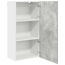 vidaXL Függő szekrény Beton szürke és fehér 50 x 31 x 100 cm Faanyag