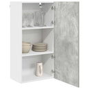 vidaXL Függő szekrény Beton szürke és fehér 50 x 31 x 100 cm Faanyag