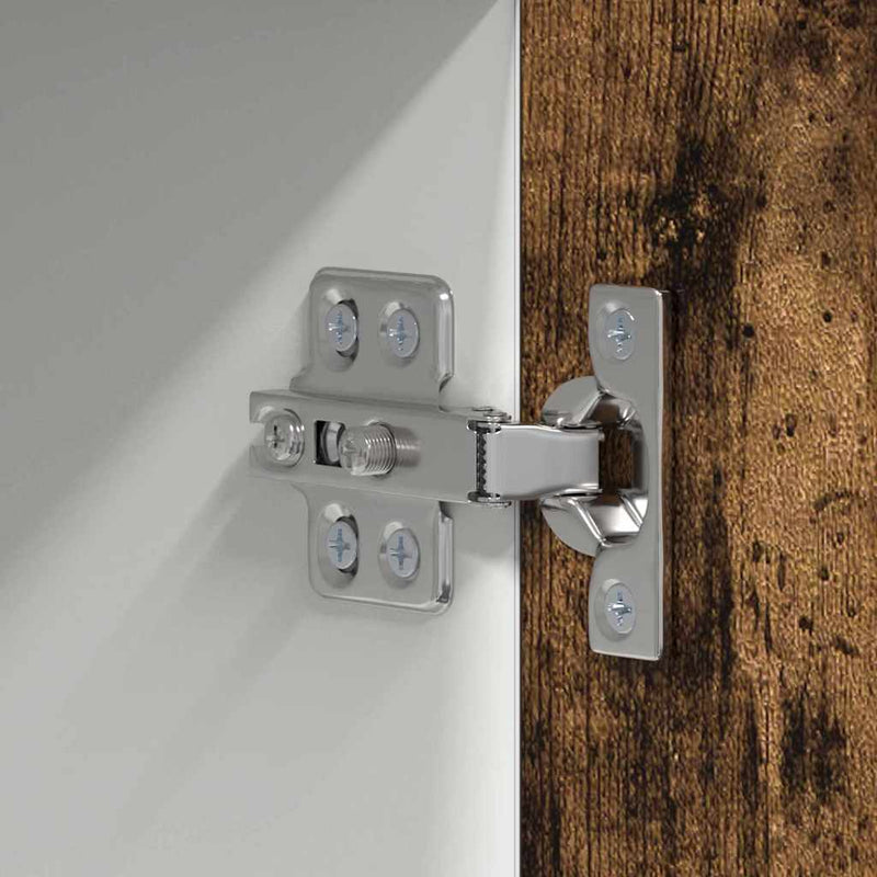 vidaXL Függő szekrény Riga Füstölt tölgy és fehér 50 x 31 x 100 cm