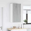 vidaXL Függő szekrény Szürke Sonoma és fehér 50 x 31 x 100 cm Faanyag