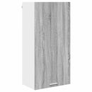 vidaXL Függő szekrény Szürke Sonoma és fehér 50 x 31 x 100 cm Faanyag
