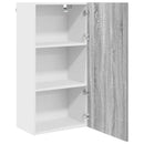 vidaXL Függő szekrény Szürke Sonoma és fehér 50 x 31 x 100 cm Faanyag