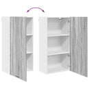 vidaXL Függő szekrény Szürke Sonoma és fehér 50 x 31 x 100 cm Faanyag