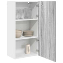 vidaXL Függő szekrény Szürke Sonoma és fehér 50 x 31 x 100 cm Faanyag
