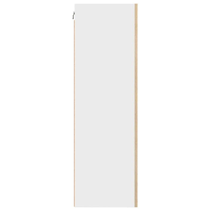 vidaXL Függő szekrény Riga Artisan tölgy és fehér 50 x 31 x 100 cm