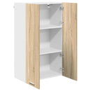 vidaXL Függő szekrény tárolóval Sonoma tölgy 60 x 31 x 100 cm Faanyag