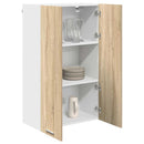 vidaXL Függő szekrény tárolóval Sonoma tölgy 60 x 31 x 100 cm Faanyag