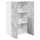 vidaXL Függő szekrény tárolóval Beton Szürke 60 x 31 x 100 cm Faanyag