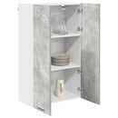 vidaXL Függő szekrény tárolóval Beton Szürke 60 x 31 x 100 cm Faanyag