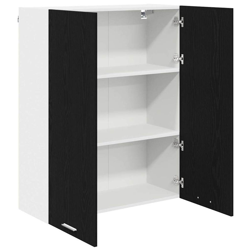 vidaXL Függő szekrény Riga Fekete tölgy 80 x 31 x 100 cm Faanyag