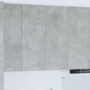 vidaXL Függő szekrény tárolóval Beton Szürke 80 x 31 x 100 cm Faanyag