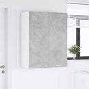 vidaXL Függő szekrény tárolóval Beton Szürke 80 x 31 x 100 cm Faanyag