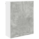 vidaXL Függő szekrény tárolóval Beton Szürke 80 x 31 x 100 cm Faanyag