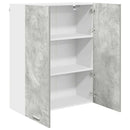 vidaXL Függő szekrény tárolóval Beton Szürke 80 x 31 x 100 cm Faanyag