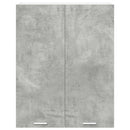 vidaXL Függő szekrény tárolóval Beton Szürke 80 x 31 x 100 cm Faanyag