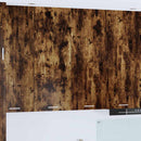 vidaXL Függő szekrény tárolóval Füstölt tölgy 80 x 31 x 100 cm Faanyag