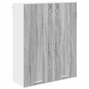 vidaXL Függő szekrény tárolóval Szürke Sonoma 80 x 31 x 100 cm Faanyag