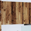 vidaXL Függő szekrény tárolóval Riga Öreg fa 80 x 31 x 100 cm Faanyag