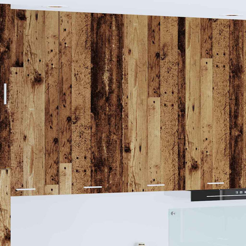 vidaXL Függő szekrény tárolóval Riga Öreg fa 80 x 31 x 100 cm Faanyag