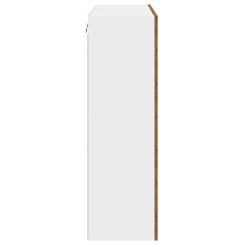 vidaXL Függő szekrény tárolóval Riga Öreg fa 80 x 31 x 100 cm Faanyag