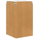 vidaXL Függő szekrény Riga Fekete tölgy és fehér 57 x 57 x 100 cm