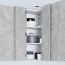 vidaXL Függő szekrény Beton szürke és fehér 57 x 57 x 100 cm Faanyag