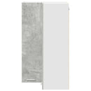 vidaXL Függő szekrény Beton szürke és fehér 57 x 57 x 100 cm Faanyag