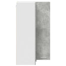 vidaXL Függő szekrény Beton szürke és fehér 57 x 57 x 100 cm Faanyag
