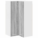 vidaXL Függő szekrény Szürke Sonoma és fehér 57 x 57 x 100 cm Faanyag