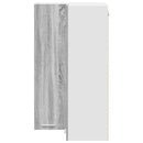 vidaXL Függő szekrény Szürke Sonoma és fehér 57 x 57 x 100 cm Faanyag