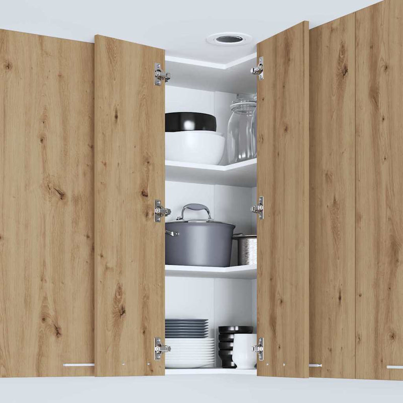 vidaXL Függő szekrény Riga Artisan tölgy és fehér 57 x 57 x 100 cm