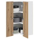 vidaXL Függő szekrény Riga Artisan tölgy és fehér 57 x 57 x 100 cm