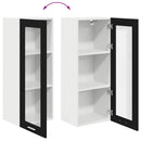 vidaXL Függő szekrény Riga Fekete tölgy 40 x 31 x 100 cm Faanyag