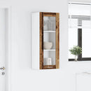 vidaXL Függő szekrény tárolóval Riga Öreg fa 40 x 31 x 100 cm Faanyag