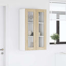 vidaXL Függő szekrény tárolóval Sonoma tölgy 60 x 31 x 100 cm Faanyag